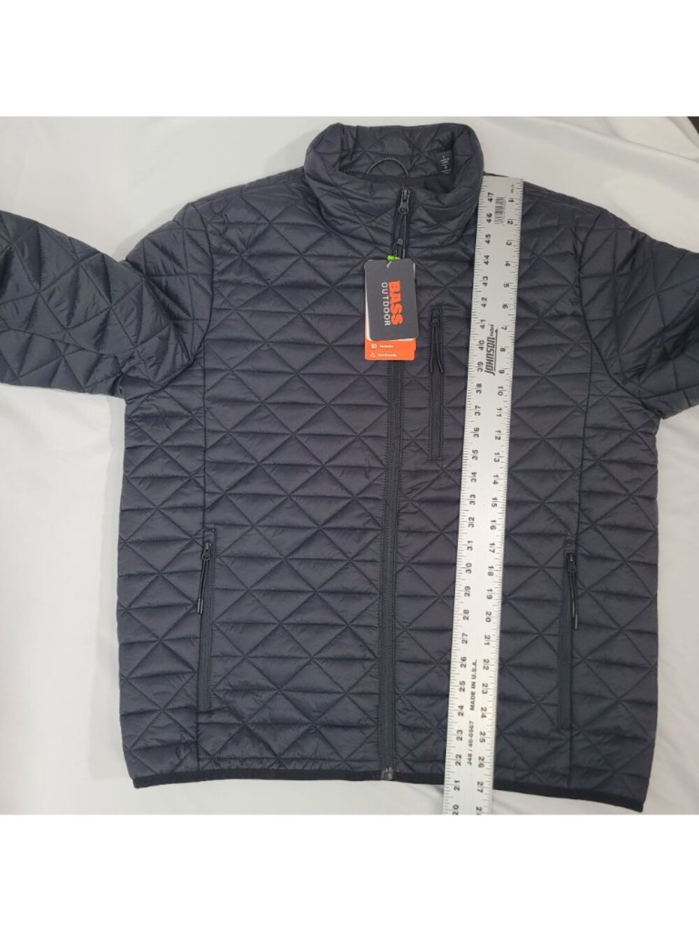 Bass Delta Diamond Outdoor Men's Black Packable Puffer Quilted Jacket Size L NWT - Picture 10 of 16